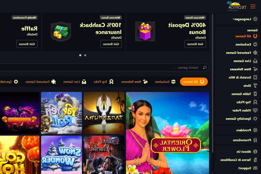 Tropica Casino: Código Promocional Especial
